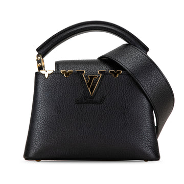 LOUIS VUITTON Taurillon Mini Capucines Satchel