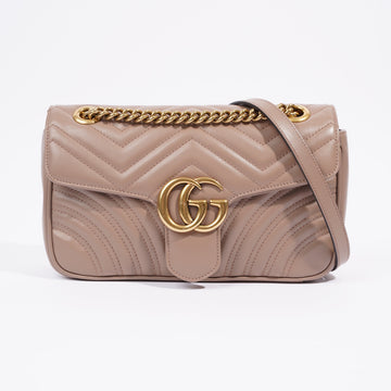 Gucci GG Marmont Matelasse Dusty Pink Leather Small