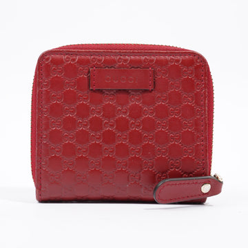 Gucci Bi Fold Wallet Red Leather