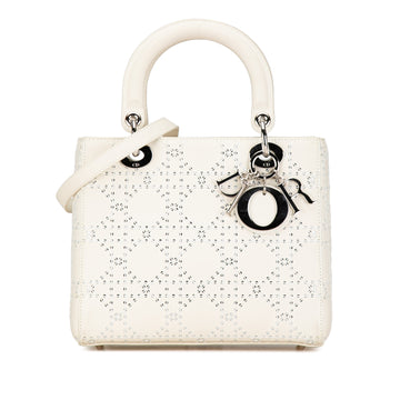 DIORMedium Perforated Calfskin Cannage Lady  Satchel