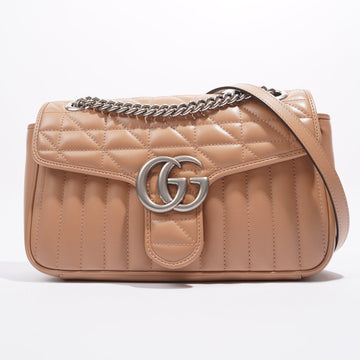 Gucci Marmont Flap Nude Matelasse Leather Small