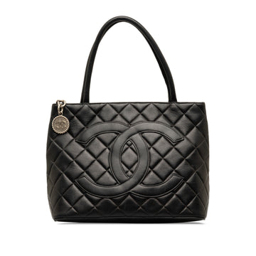 CHANEL Lambskin Medallion Tote Bag