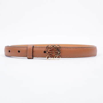 Loewe Anagram Textured-Leather Belt Tan Leather 70cm 28