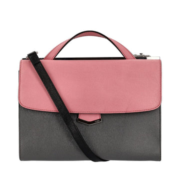 FENDI Leather Demi Jour Small Top Handle Bag Tricolor