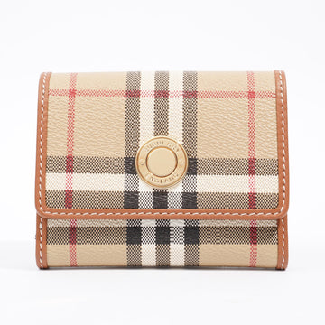 Burberry Lancaster Wallet Archive Beige Coated Canvas