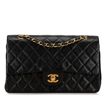 CHANEL Medium Classic Lambskin Double Flap Shoulder Bag