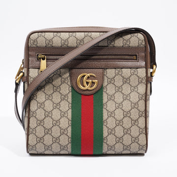 Gucci Ophidia GG Small Messenger Supreme / Green / Red Coated Canvas
