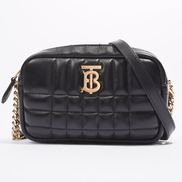 Burberry Lola Camera Bag Black Lambskin Leather Mini