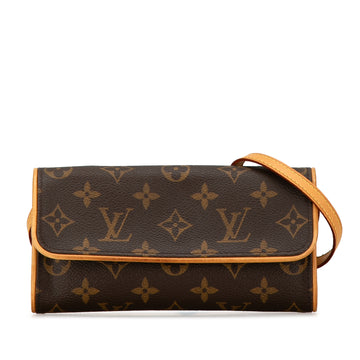 LOUIS VUITTON Monogram Pochette Twin PM Crossbody Bag