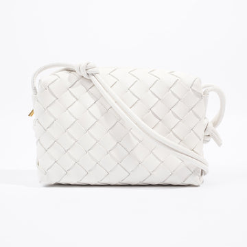 Bottega Veneta Loop Mini Intrecciato White Leather