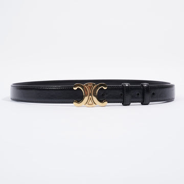 Celine Triomphe Belt Black Leather 85cm