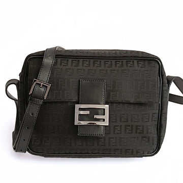 FENDI Fendi Fendi Camera shoulder bag in black Zucchino canvas