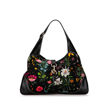 GUCCI Flora Canvas Jackie O Bouvier Shoulder Bag