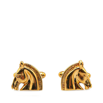 Hermes Gold Plated Cheval Cufflinks Other Accessories