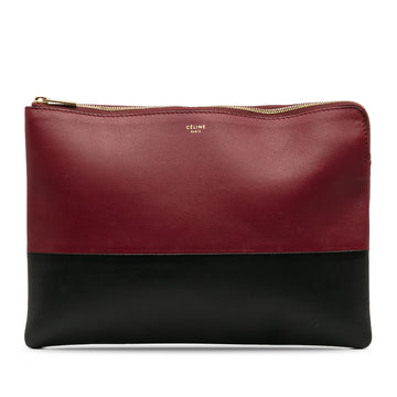 CELINE Bicolor Solo Clutch Bag