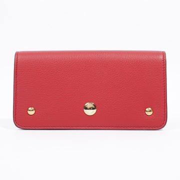 Burberry Long Wallet Red Leather