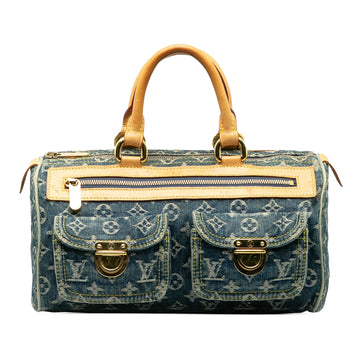 LOUIS VUITTON Monogram Denim Neo Speedy 30 Boston Bag