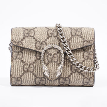 Gucci Dionysus Coin Purse Beige And Ebony GG Supreme Coated Canvas