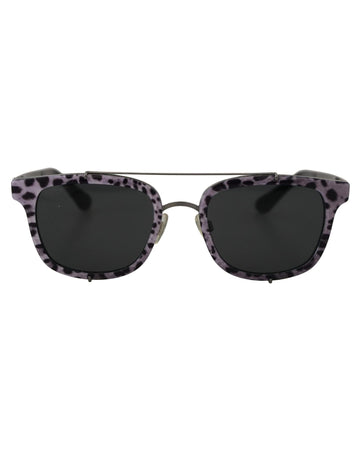Dolce & Gabbana Women's Purple Leopard Metal Frame Shades DG2175 Sunglasses