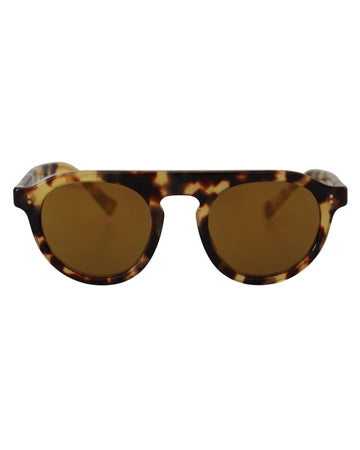 Dolce & Gabbana Women's Brown Tortoise Oval Full Rim Shades DG4306F Sunglasses