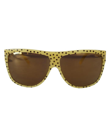 Dolce & Gabbana Women's Yellow Stars Acetate Square Shades DG4125 Sunglasses