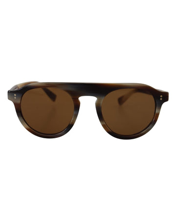 Dolce & Gabbana Women's Brown Tortoise Oval Full Rim Eyewear DG4306 Sunglasses