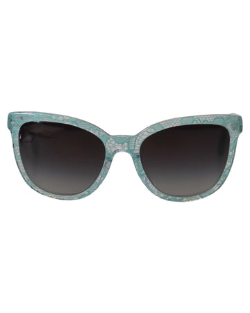 Dolce & Gabbana Women's Blue DG4190 Lace Crystal Acetate Butterfly Sunglasses