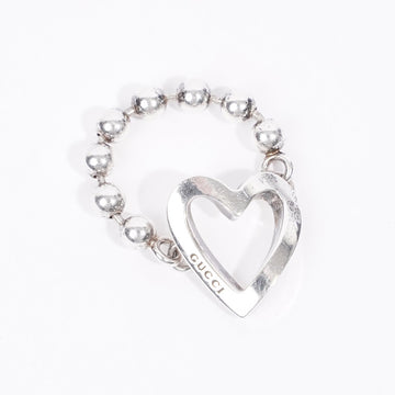 Gucci Heart Ring Silver Silver Sterling 12