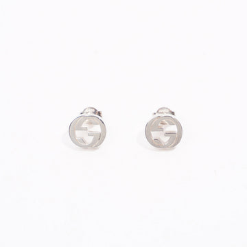 Gucci Interlocking GG Earrings Silver Base Metal