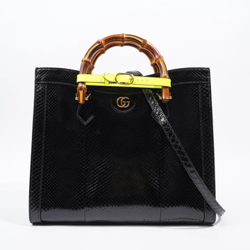 Gucci Diana Python Black Leather Medium