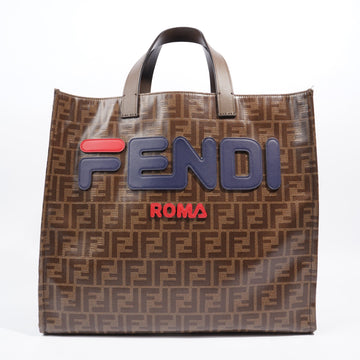 Fendi Fendi x Fila Tote Brown FF Monogram Coated Canvas Large