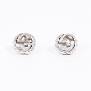 Gucci Interlocking G Earrings Silver Silver Sterling