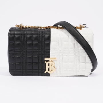 Burberry Lola Two-Tone Quilted Black / White Lambskin Leather