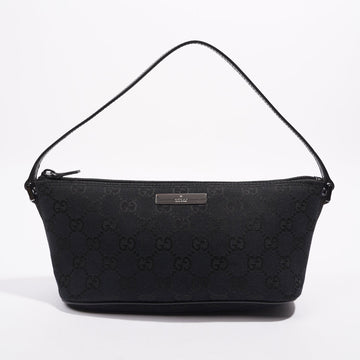 Gucci Boat Pochette Bag Black Canvas