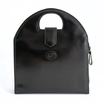 GUCCI vintage black leather handbag