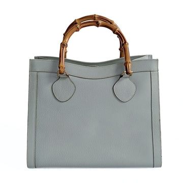 GUCCI vintage Diana Bamboo handbag in light blue leather