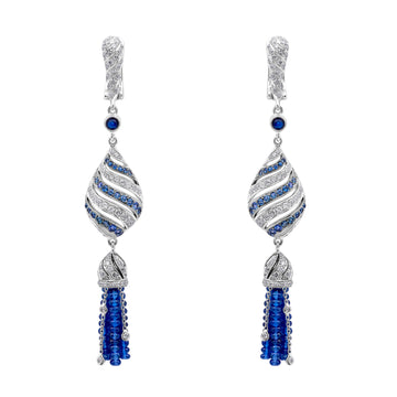 BVLGARI Blue Sapphire Drop Earrings