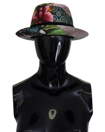 Dolce & Gabbana Women's Multicolor Patchwork Fedora Wide Brim Hat