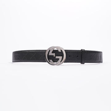 Gucci Interlocking G Belt Black Leather 100cm 40