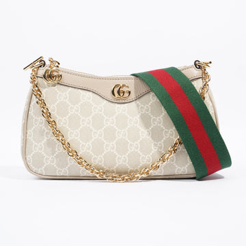 Gucci Ophidia GG Beige and white GG Supreme Coated Canvas Small