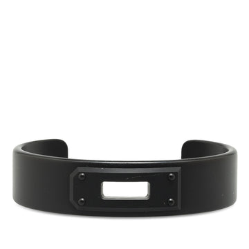 Hermes So Black Aluminum Kelly Bangle Costume Bracelet