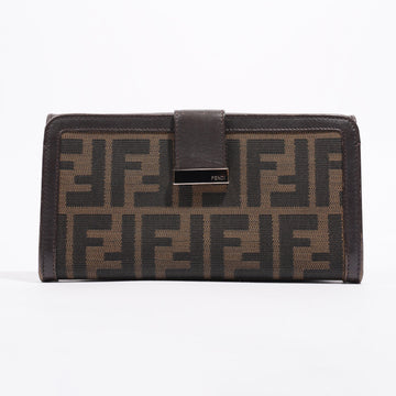 Fendi Long Wallet Brown Canvas