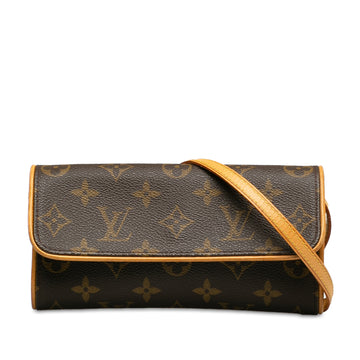 LOUIS VUITTON Monogram Pochette Twin PM Crossbody Bag