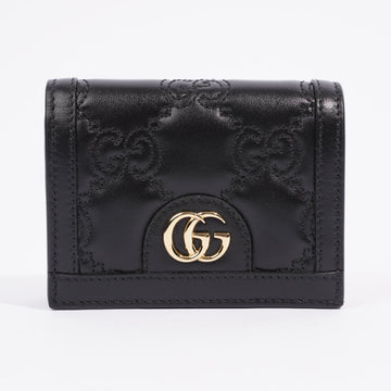 Gucci GG Matelasse Card Case Black Matelasse Leather