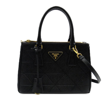 PRADA Mini Saffiano Symbole Double Zip Satchel