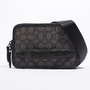 Coach Charter Signature Jacquard Grey / Black Calfskin Leather