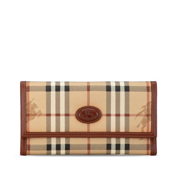 BURBERRY Haymarket Check Trifold Wallet Long Wallets