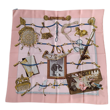 HERMES Hermes Hermes Memoire d'Hermes scarf in pink silk 89x89