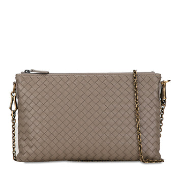 BOTTEGA VENETA Intrecciato Nappa Biletto Wallet on Chain Crossbody Bag