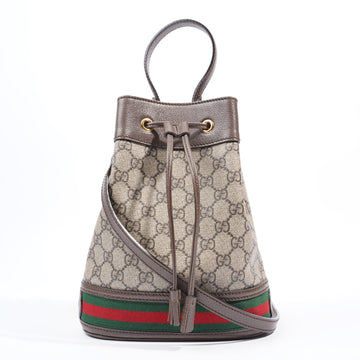 Gucci Ophidia GG Small GG Supreme / Brown / Green And Red Stripe Coated Canvas
